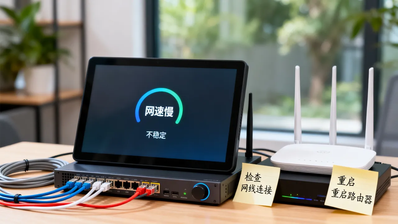 中控屏服务器显示网速慢怎么办，网速不稳定如何解决