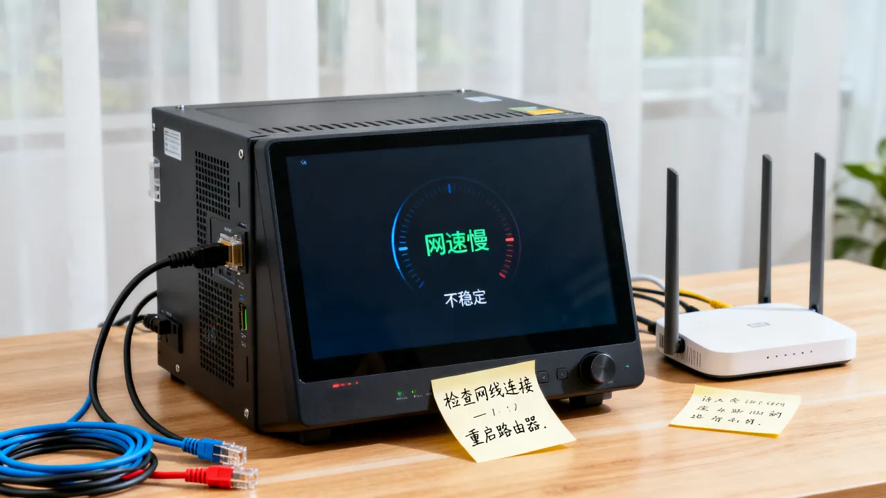 中控屏服务器显示网速慢怎么办，网速不稳定如何解决