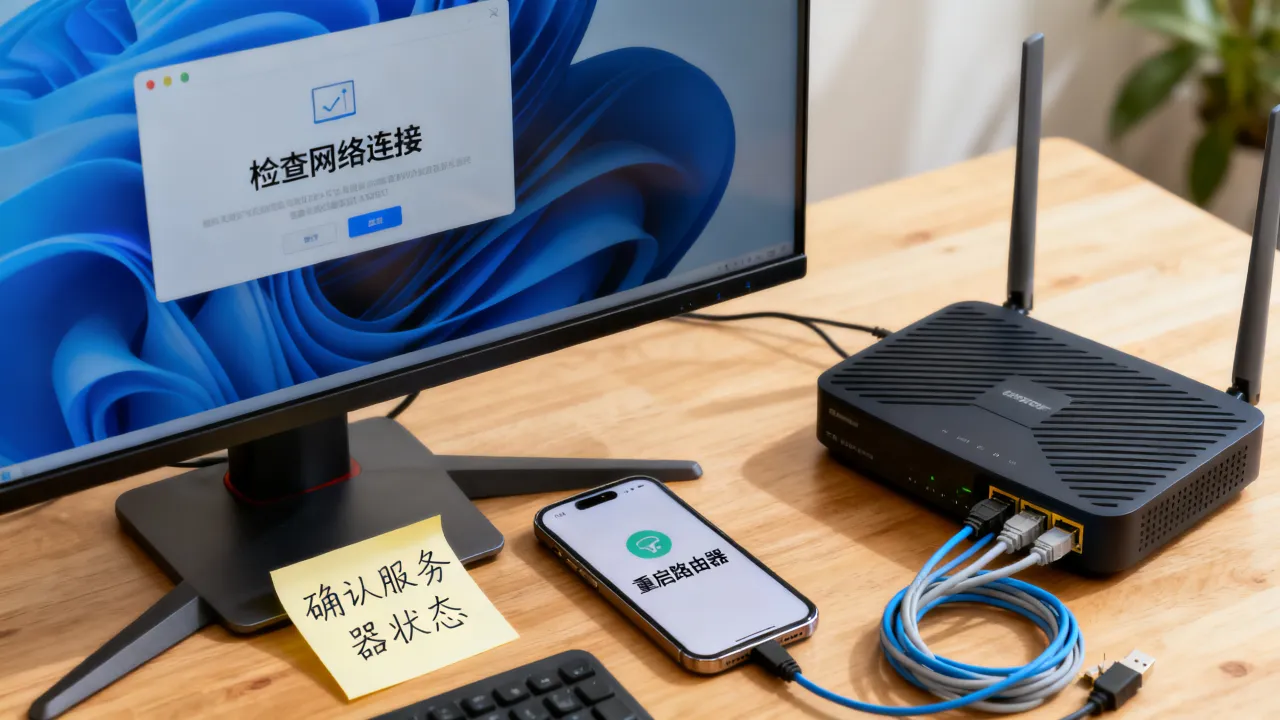 为什么登不上服务器失败，网络连接异常怎么解决