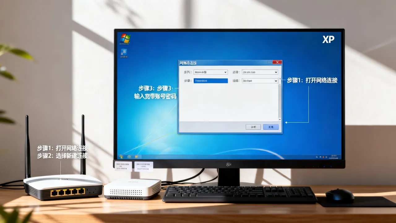 如何建立xp系统宽带连接服务器，xp宽带连接服务器怎么设置？