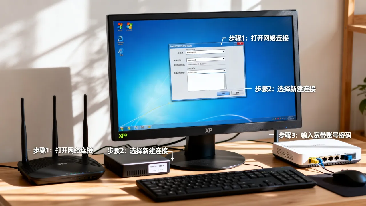如何建立xp系统宽带连接服务器，xp宽带连接服务器怎么设置？
