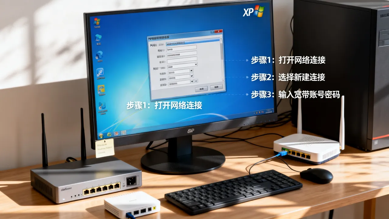 如何建立xp系统宽带连接服务器，xp宽带连接服务器怎么设置？