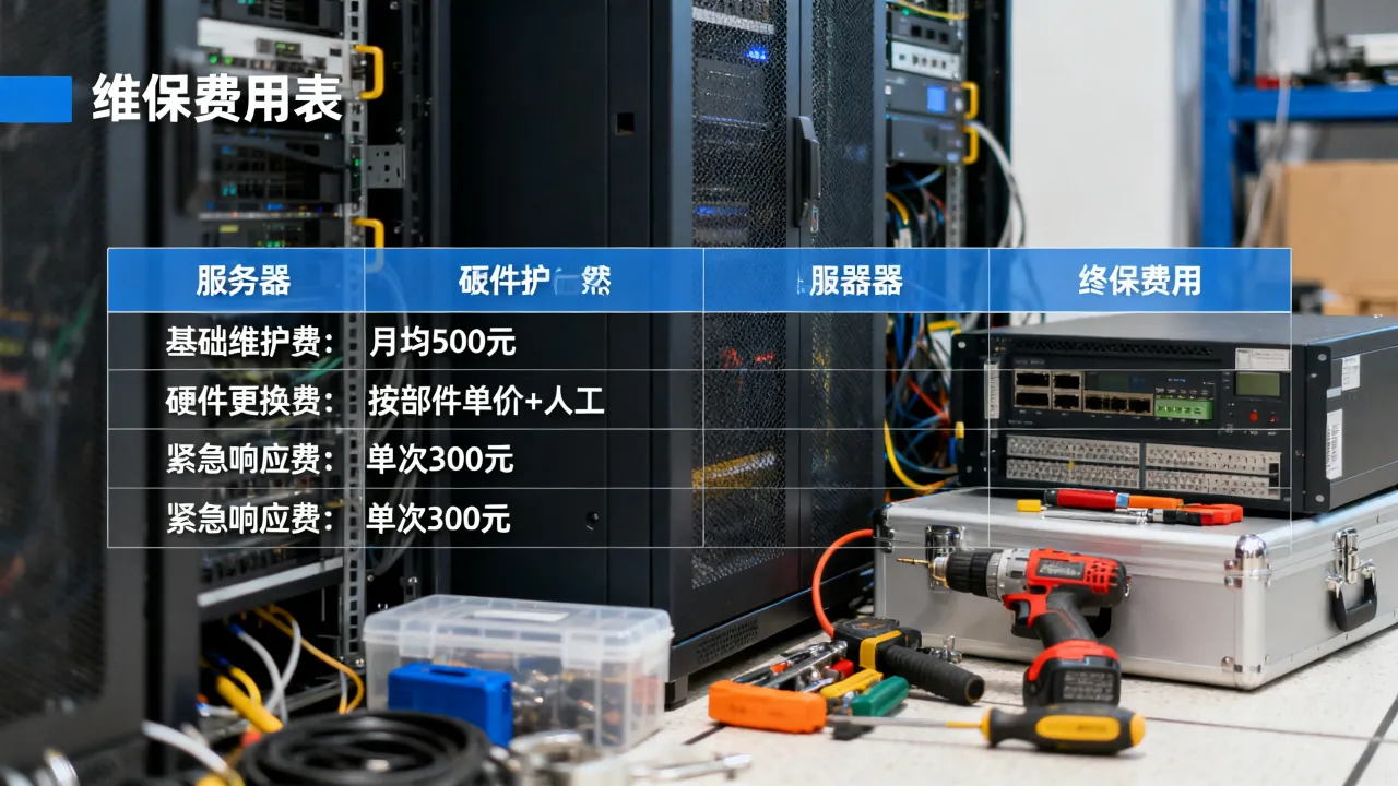 昌吉服务器维保费用表具体包含哪些内容，怎么收费？