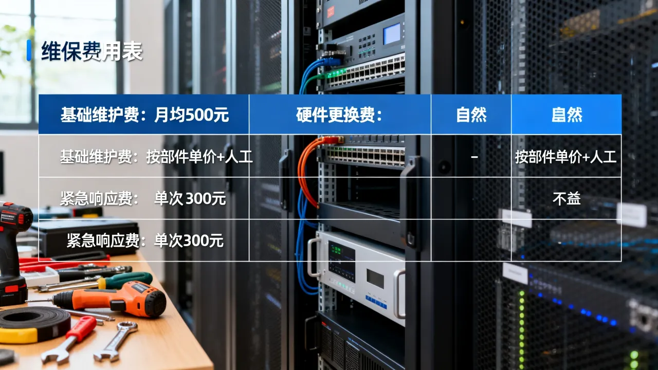 昌吉服务器维保费用表具体包含哪些内容，怎么收费？