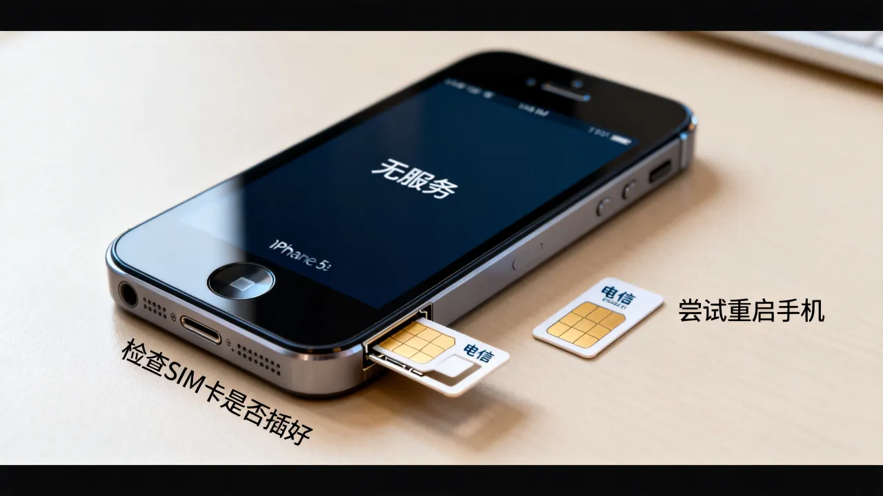 5s为什么电信卡是无服务？苹果5s电信卡突然无信号怎么解决