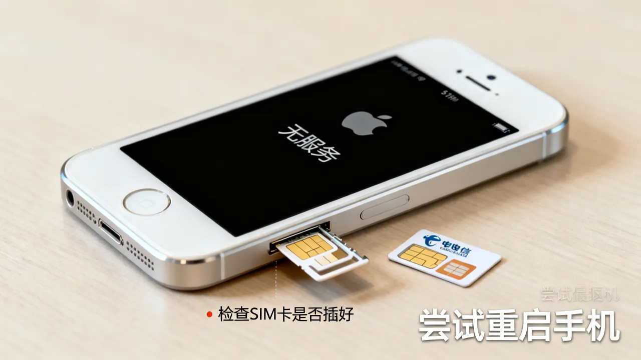 5s为什么电信卡是无服务？苹果5s电信卡突然无信号怎么解决