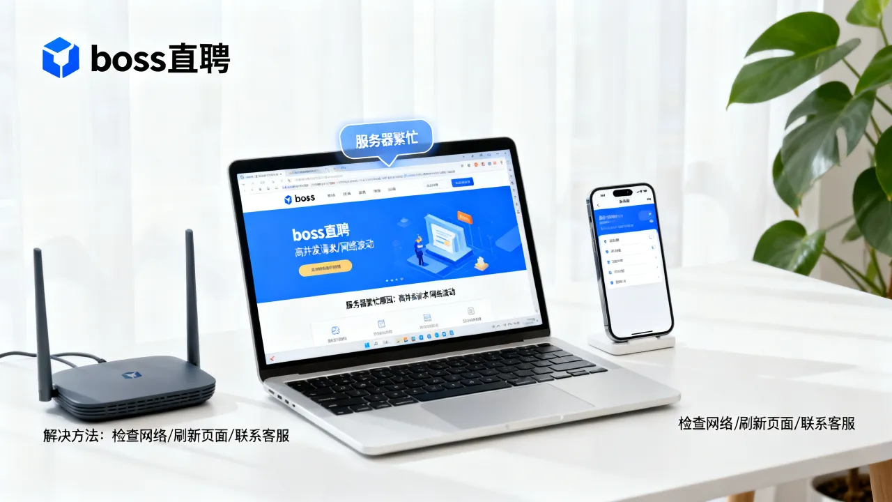 为什么boss直聘显示服务器忙，boss直聘服务器忙怎么解决