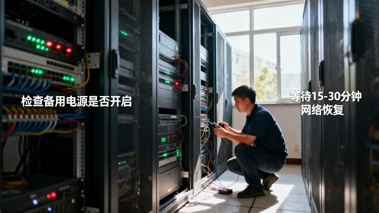 小区宽带服务器断电怎么解决,宽带服务器断电后多久恢复网络