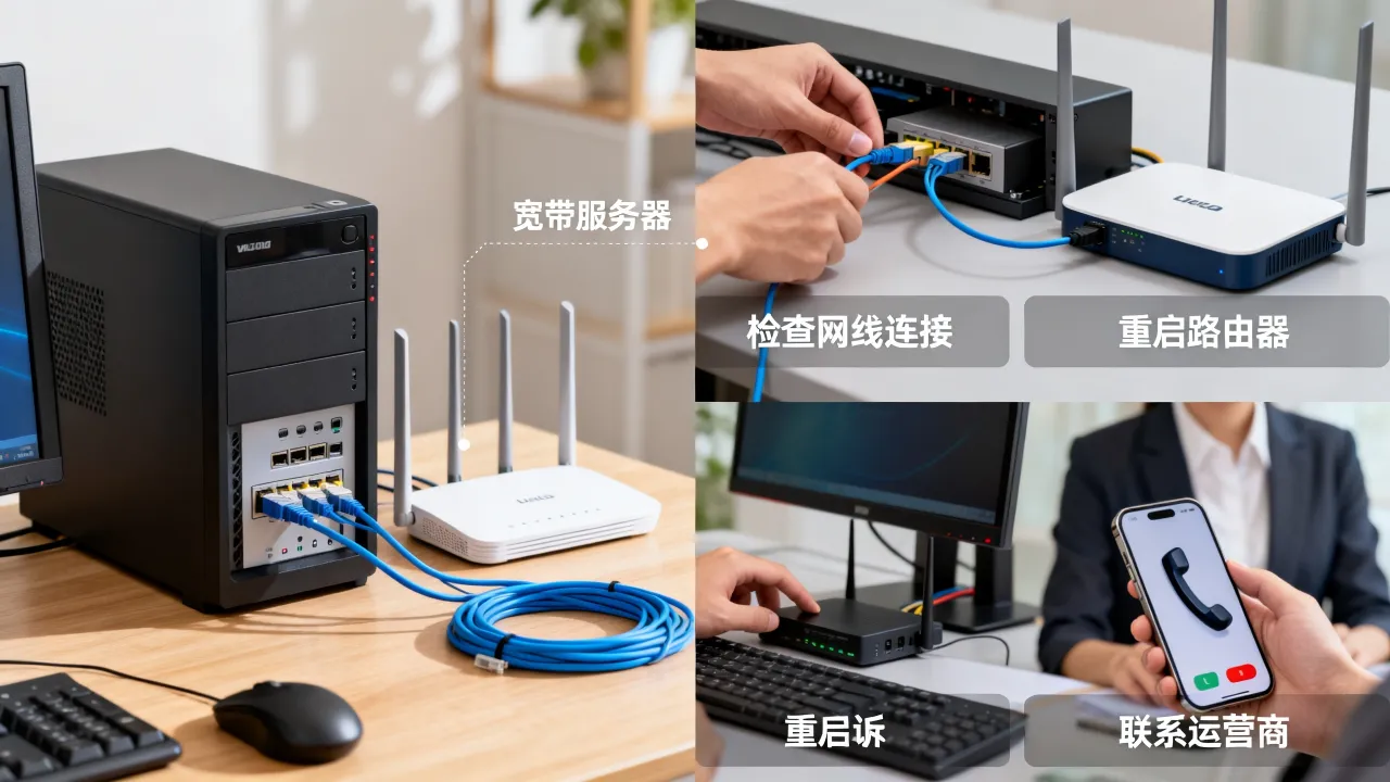 电脑宽带服务器是什么，宽带服务器连接不上的解决方法是什么