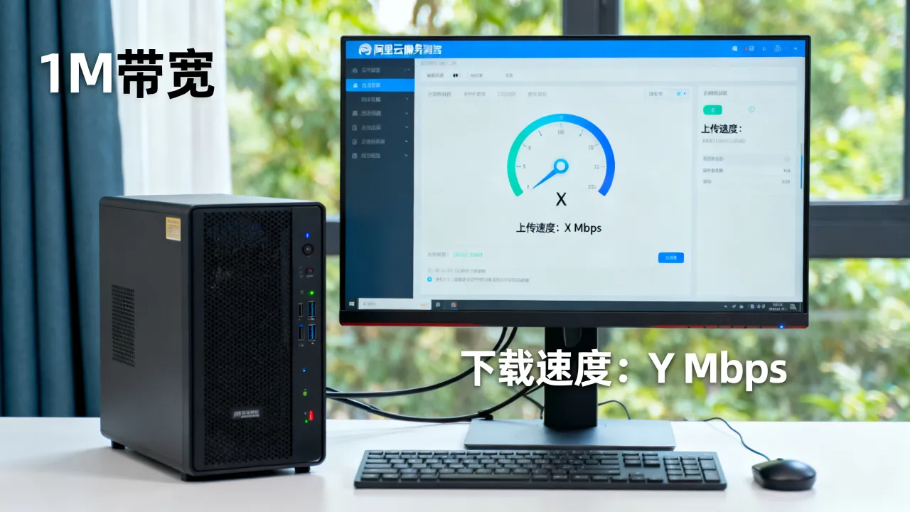 阿里云服务器1M带宽实际网速多少，上传下载速度实测多少