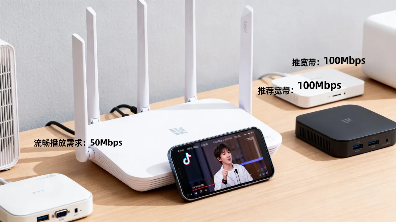 抖音服务器多少兆网速，刷视频要多大宽带才不卡