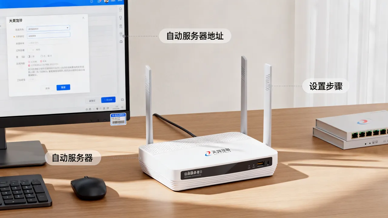 天翼宽带自动服务器怎么设置？自动服务器地址填什么