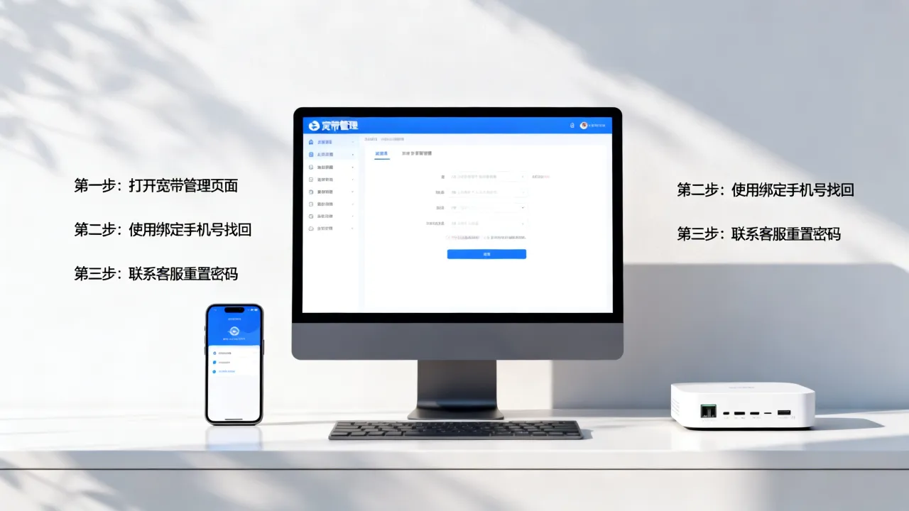 宽带服务器账号密码忘记了如何查询？，怎么找回