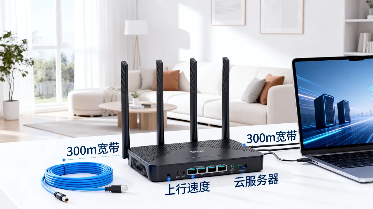 家庭300m宽带能带动云服务器吗，宽带上行速度不够用怎么办