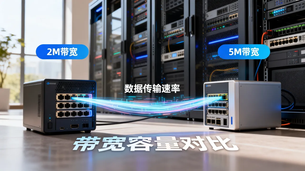 服务器带宽2M和5M有什么区别，2M和5M带宽哪个够用？