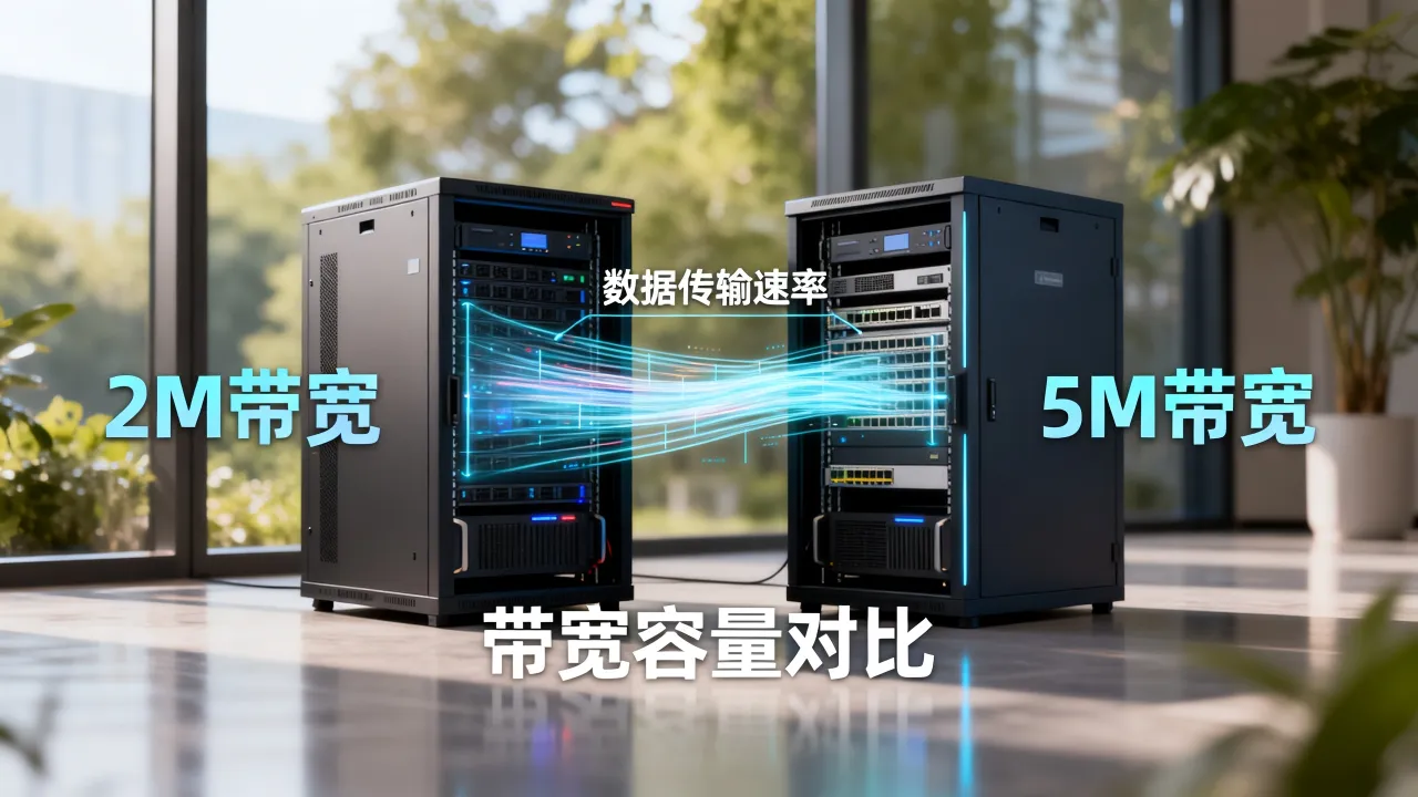 服务器带宽2M和5M有什么区别，2M和5M带宽哪个够用？