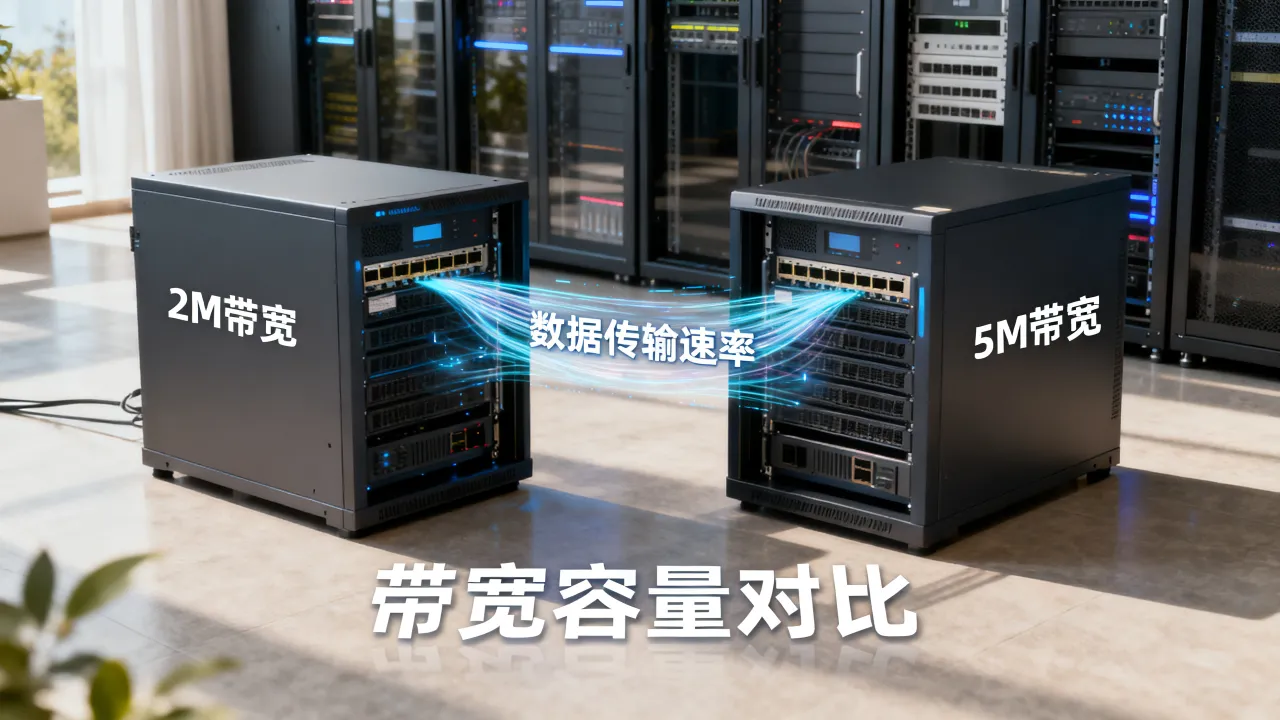 服务器带宽2M和5M有什么区别，2M和5M带宽哪个够用？