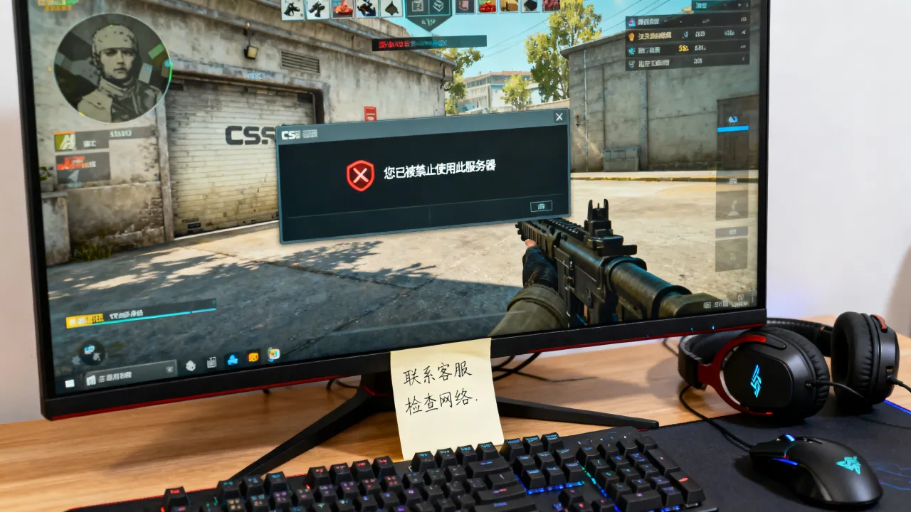 为什么csgo您已经被静止使用此服务器，怎么办？