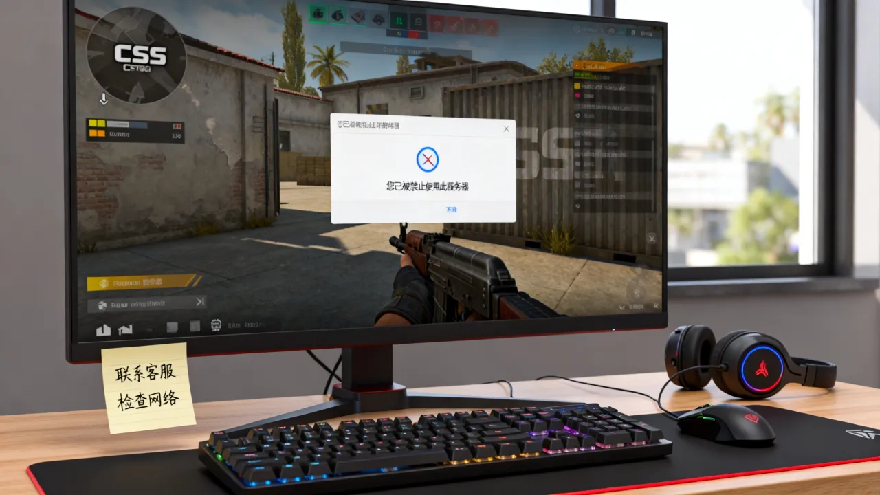 为什么csgo您已经被静止使用此服务器，怎么办？