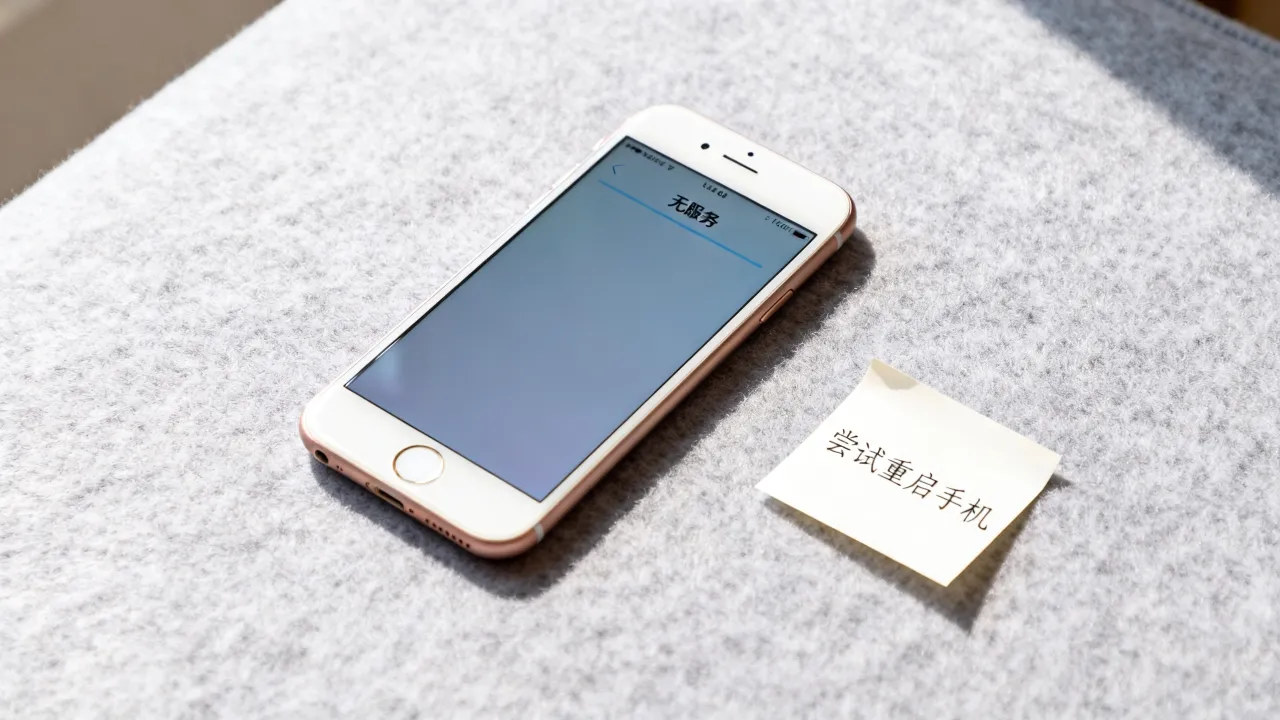 苹果6s为什么突然无服务器，突然无网络怎么回事？