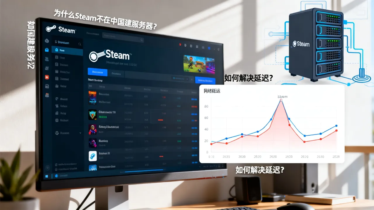 为什么steam不在中国建服务器，怎么解决延迟？