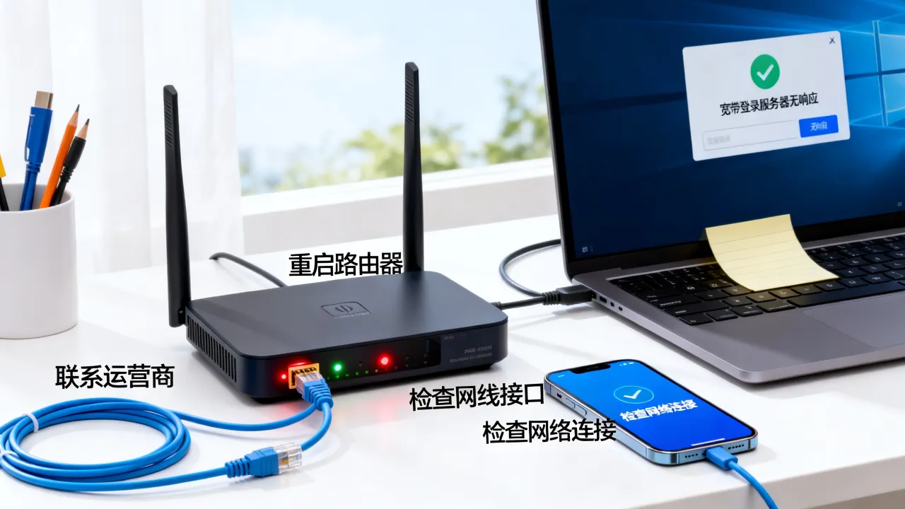 宽带登录服务器无响应怎么办，路由器一直提示服务器无响应的原因和解决方法