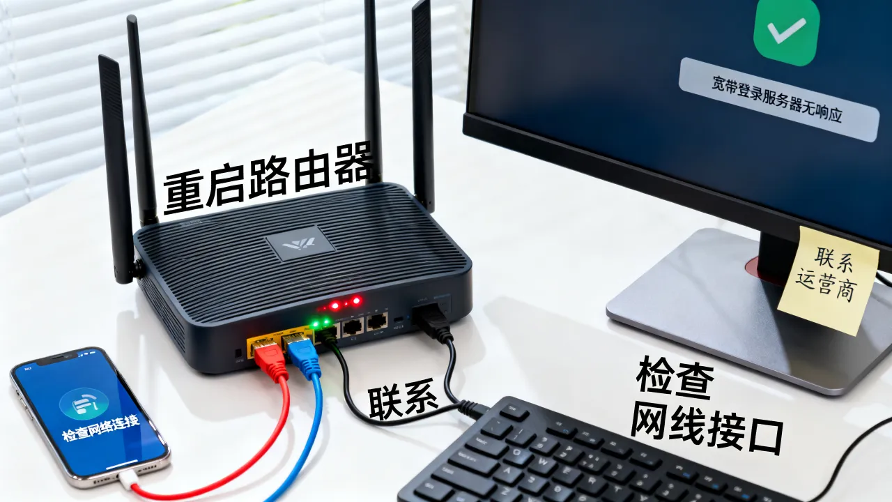 宽带登录服务器无响应怎么办，路由器一直提示服务器无响应的原因和解决方法