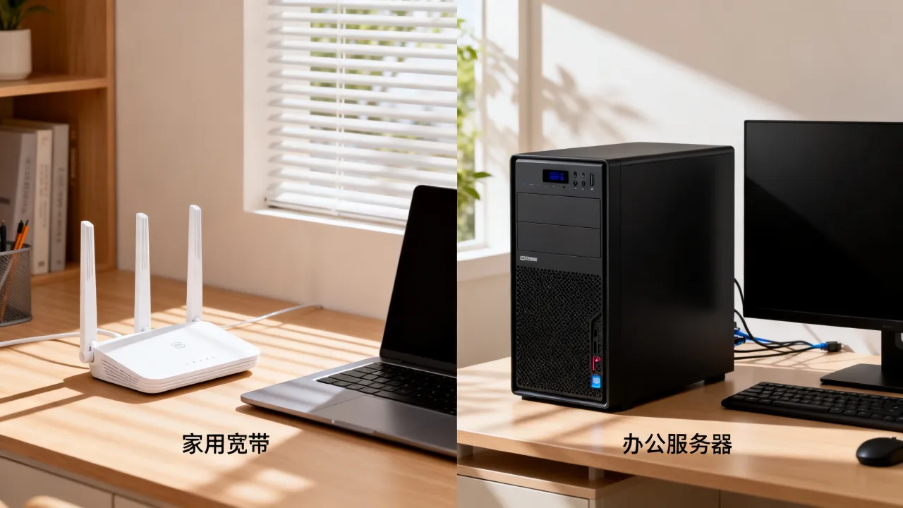 宽带和服务器哪个好？家用和办公怎么选？