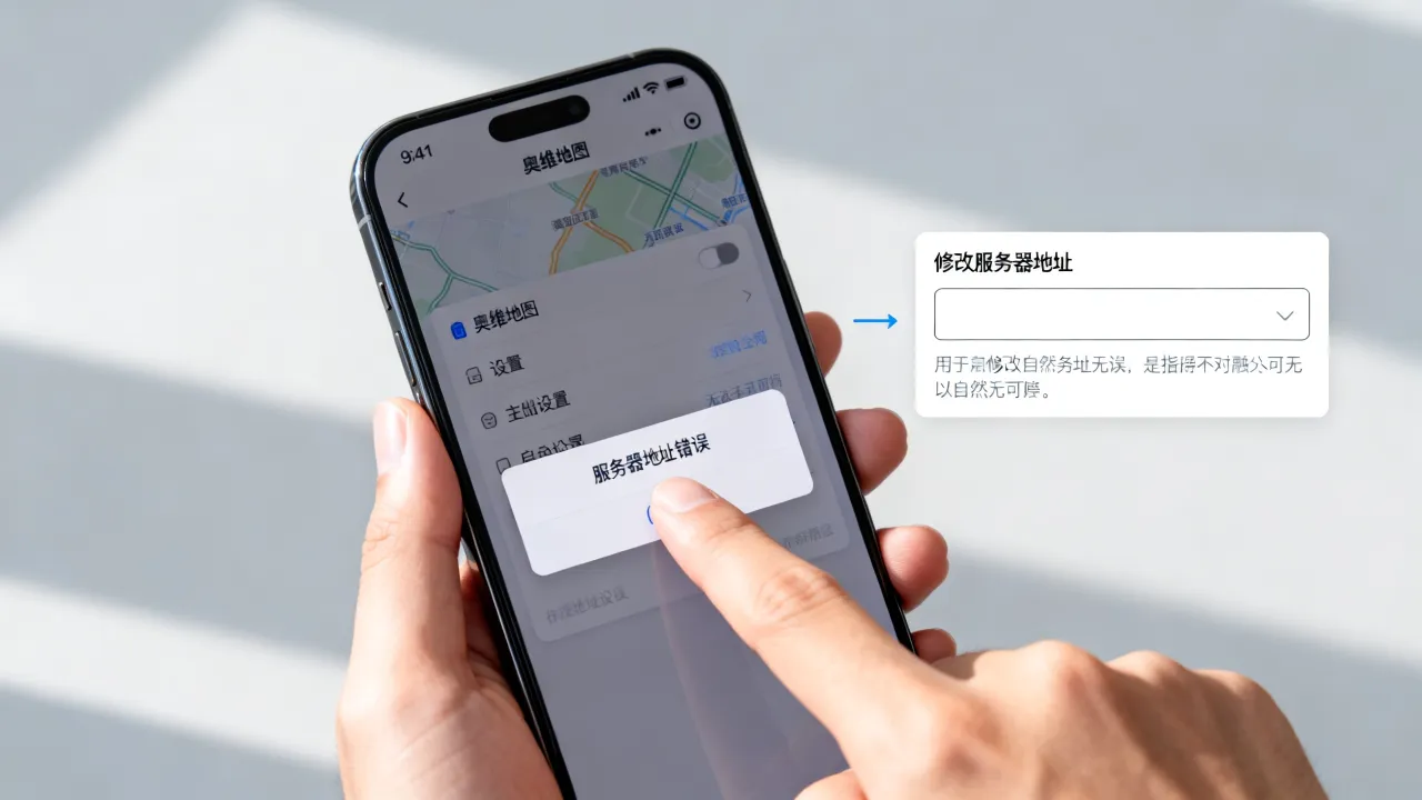 奥维地图服务器地址错误怎么办？,奥维地图服务器地址怎么改