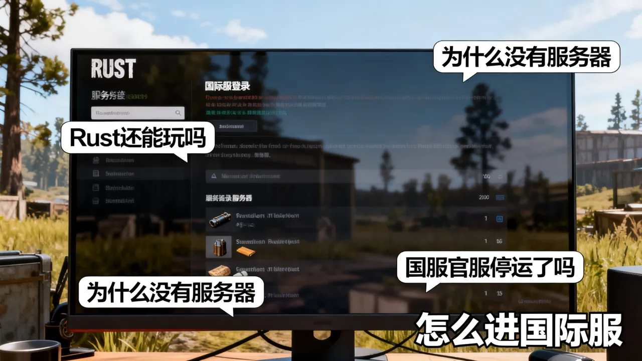 Rust还能玩吗为什么没有服务器，国服官服停运了吗怎么进国际服