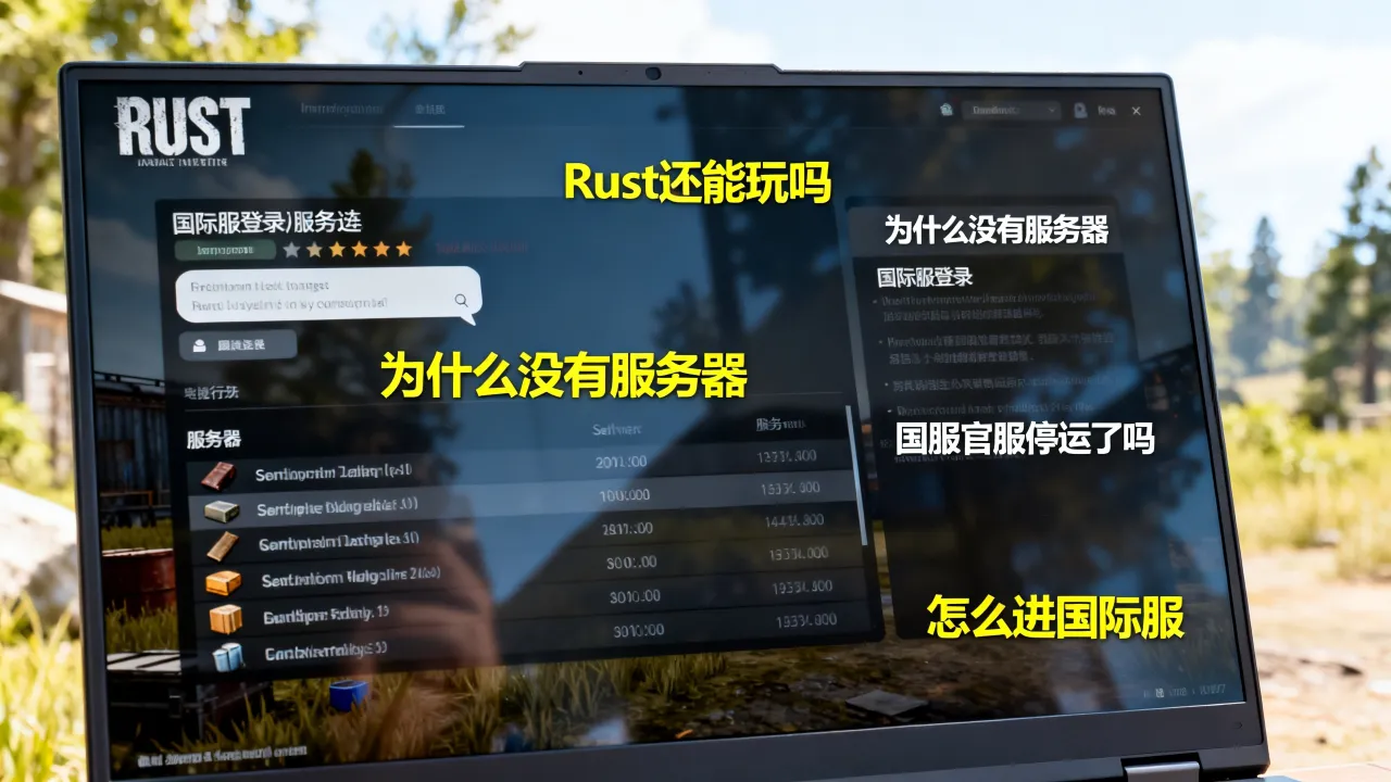 Rust还能玩吗为什么没有服务器，国服官服停运了吗怎么进国际服