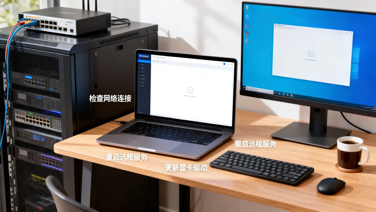 为什么远程服务器白屏，远程桌面白屏怎么解决？