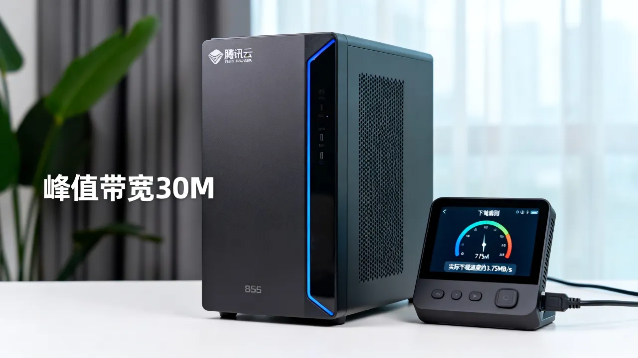 腾讯云服务器峰值带宽30m网速有多少，实际下载速度能达到多少