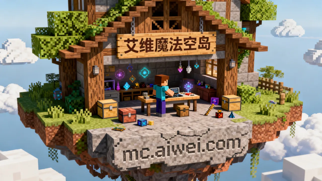 艾维魔法空岛服务器怎么玩，我的世界空岛服务器IP地址是多少