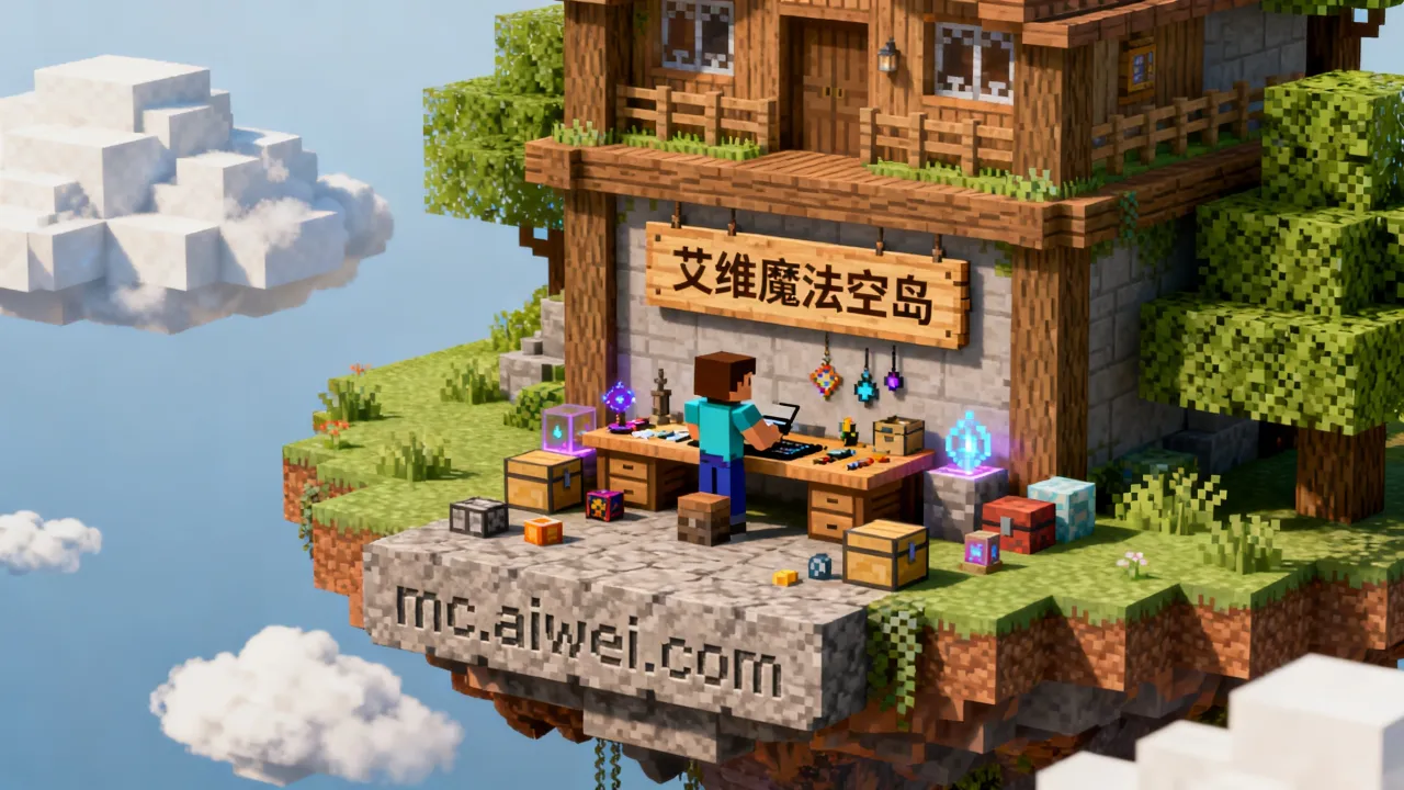 艾维魔法空岛服务器怎么玩，我的世界空岛服务器IP地址是多少