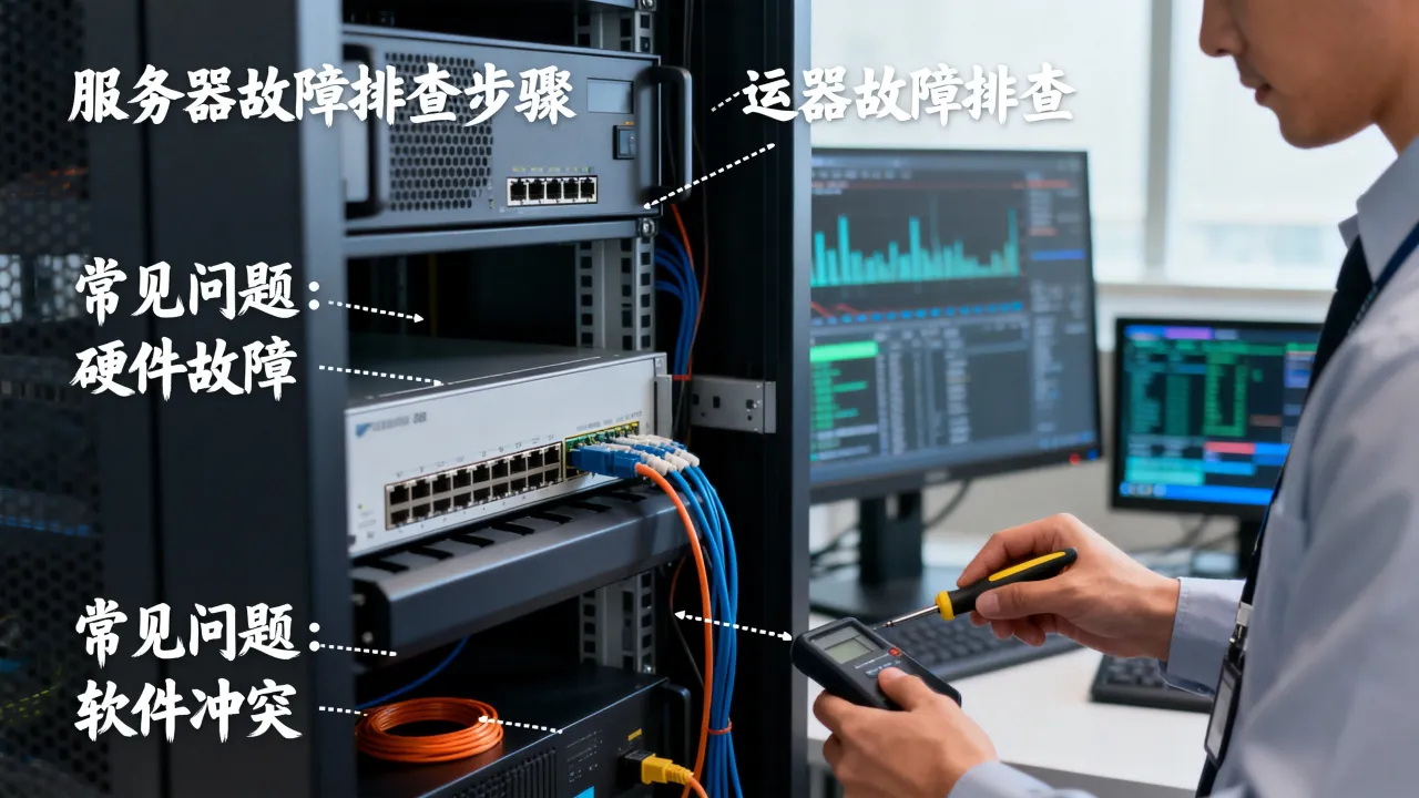 服务器故障运维怎么解决，服务器故障排查常见问题有哪些？