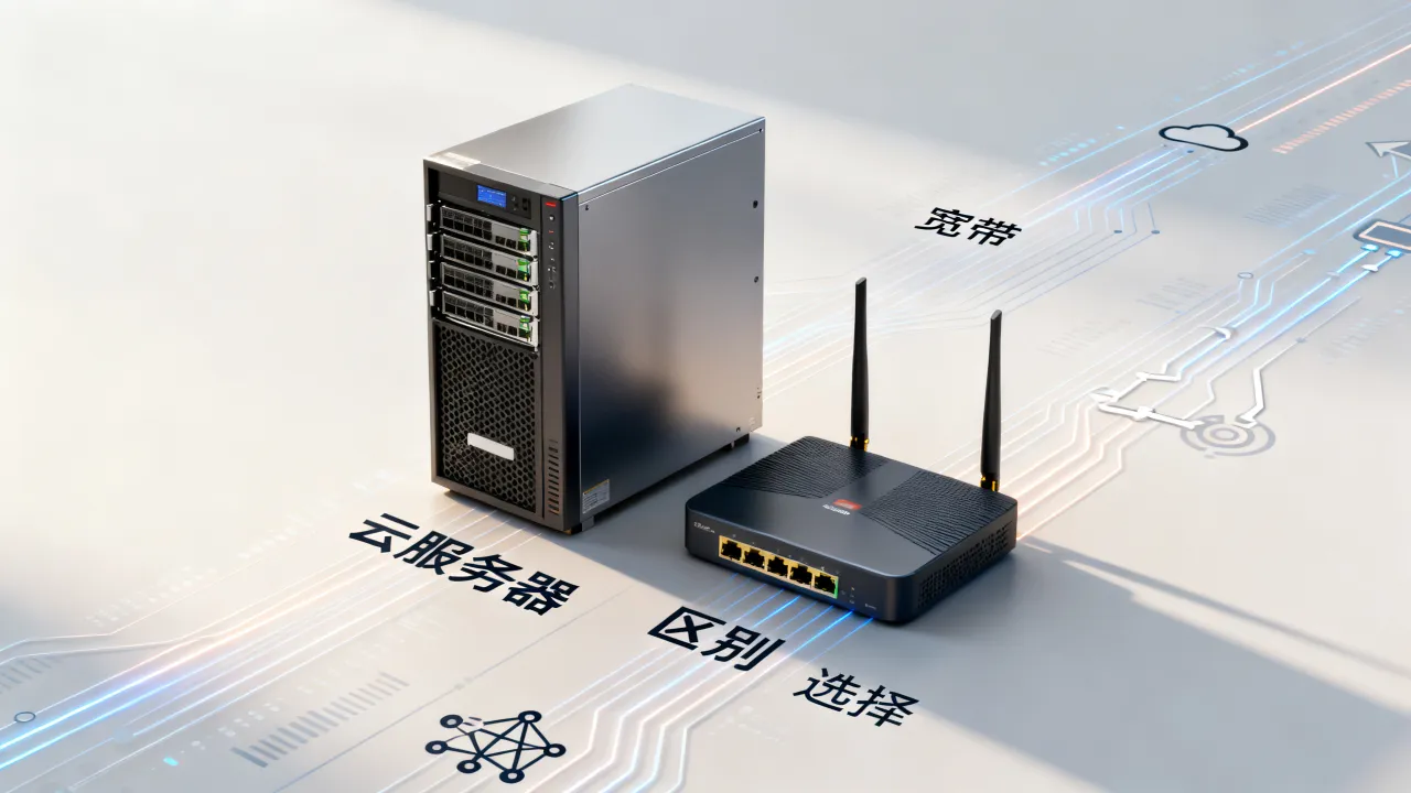 云服务器和宽带区别到底有哪些？，怎么选择更好