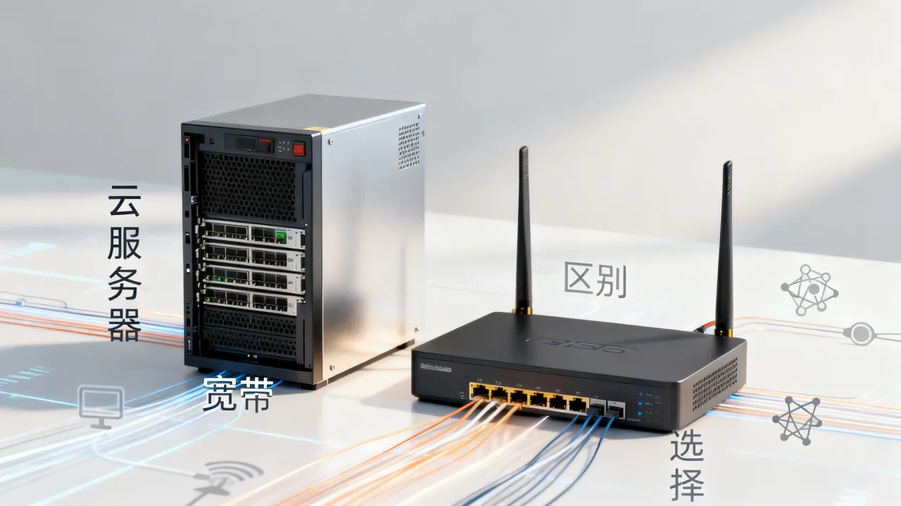 云服务器和宽带区别到底有哪些？，怎么选择更好
