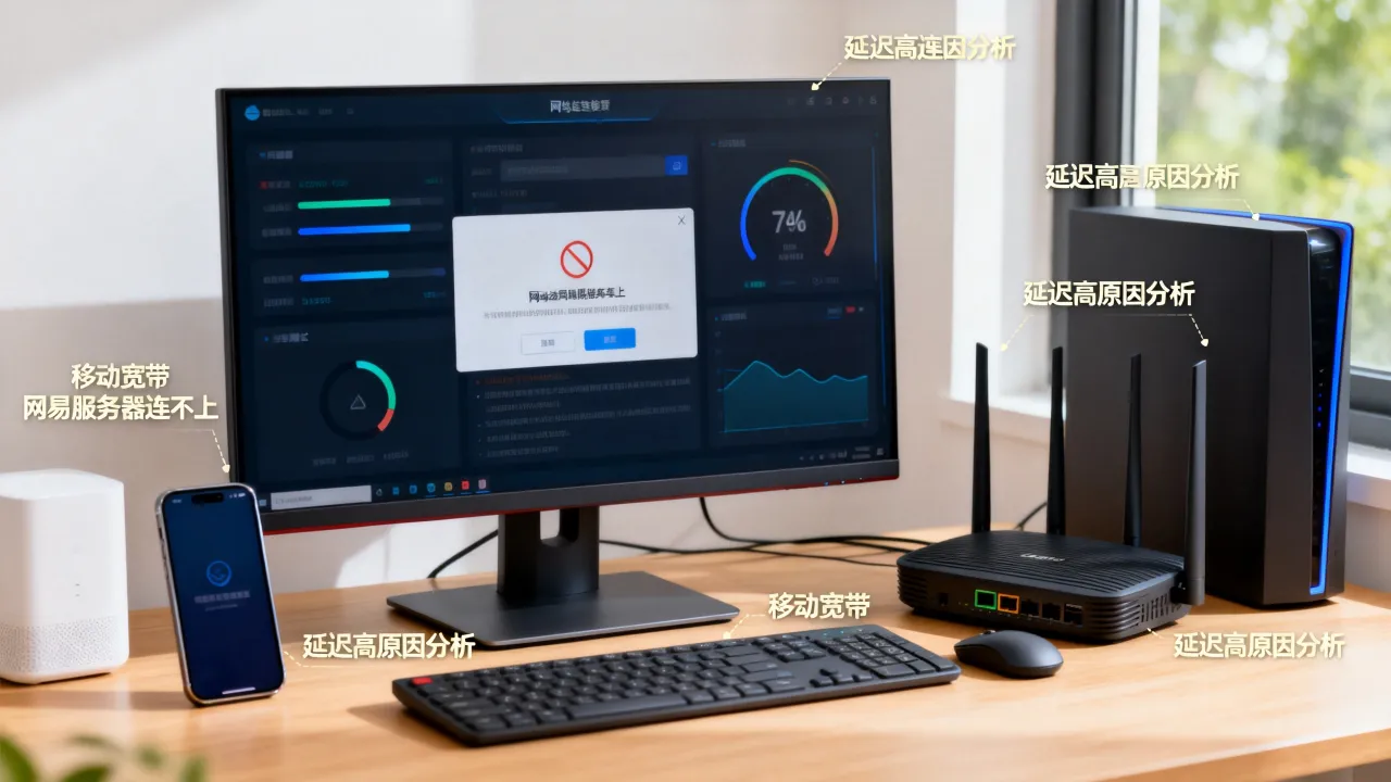 移动宽带网易服务器连不上怎么办，移动宽带网易服务器为什么延迟高