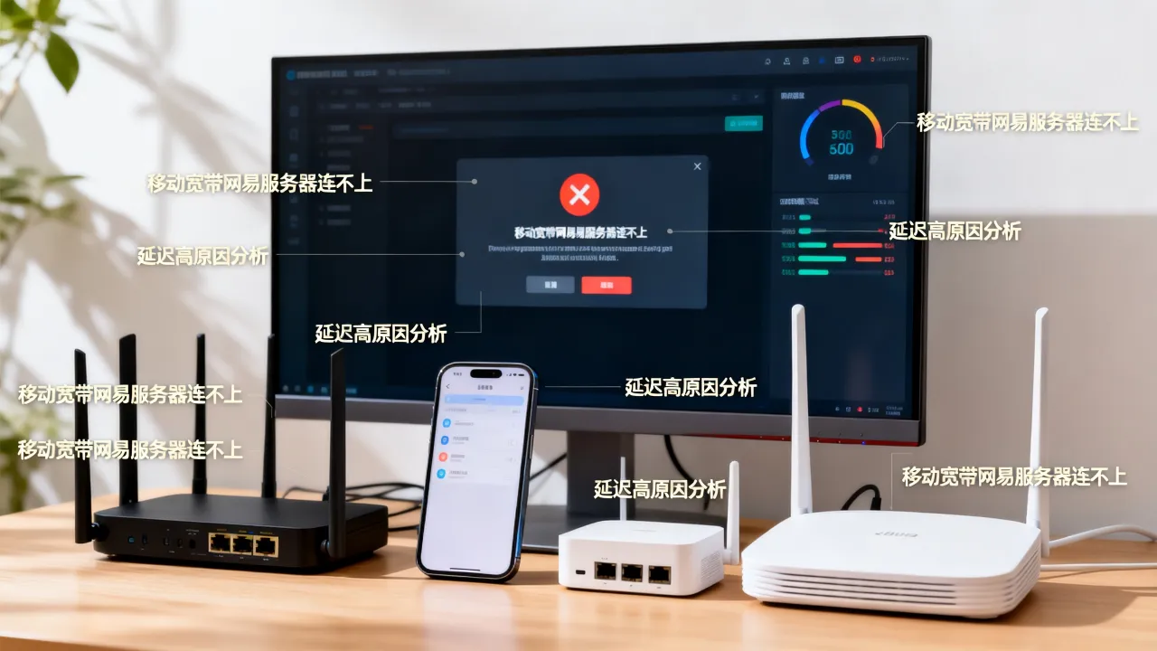 移动宽带网易服务器连不上怎么办，移动宽带网易服务器为什么延迟高