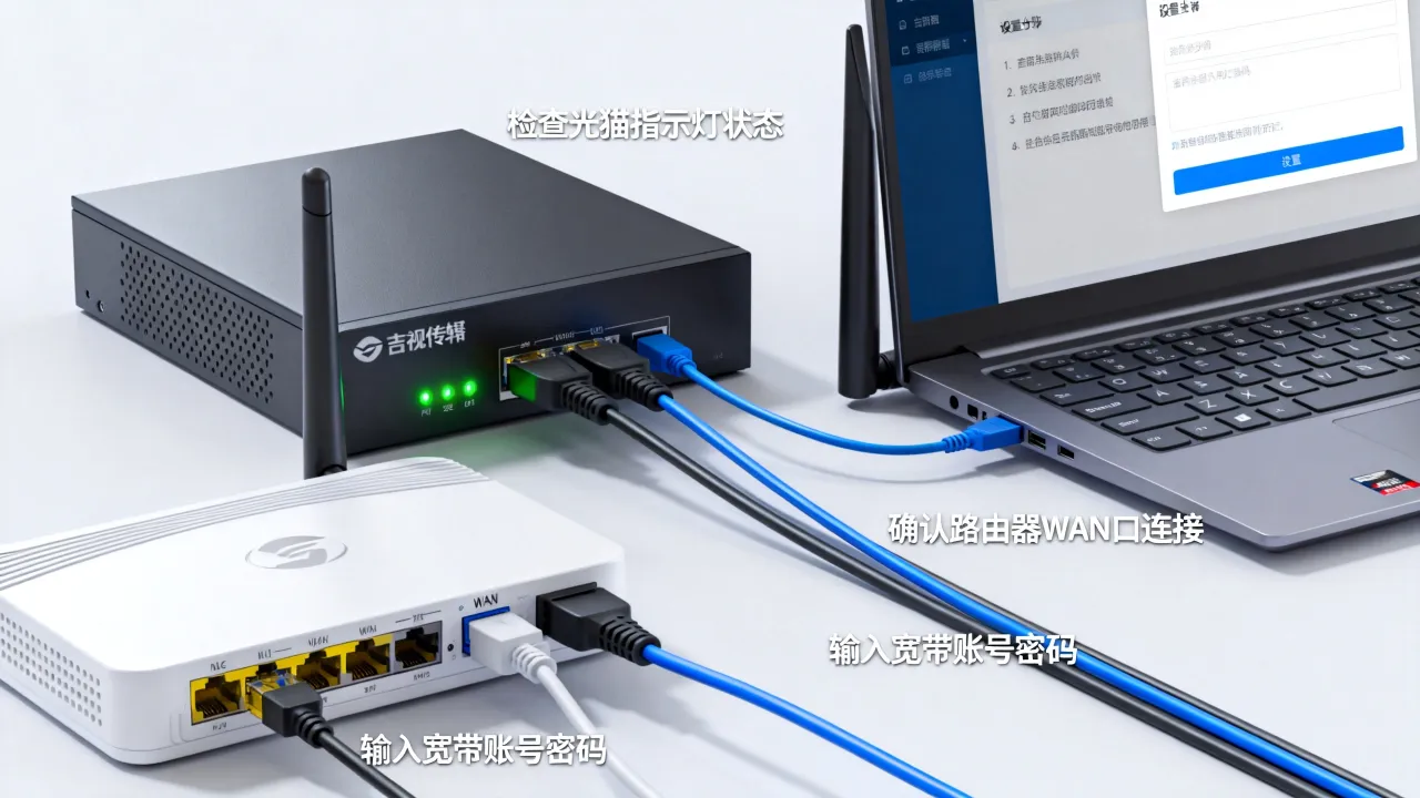 吉视传媒宽带服务器怎么设置?路由器光猫连不上解决方法 吉视传媒宽带服务器怎么设置?路由器光猫连不上解决方法