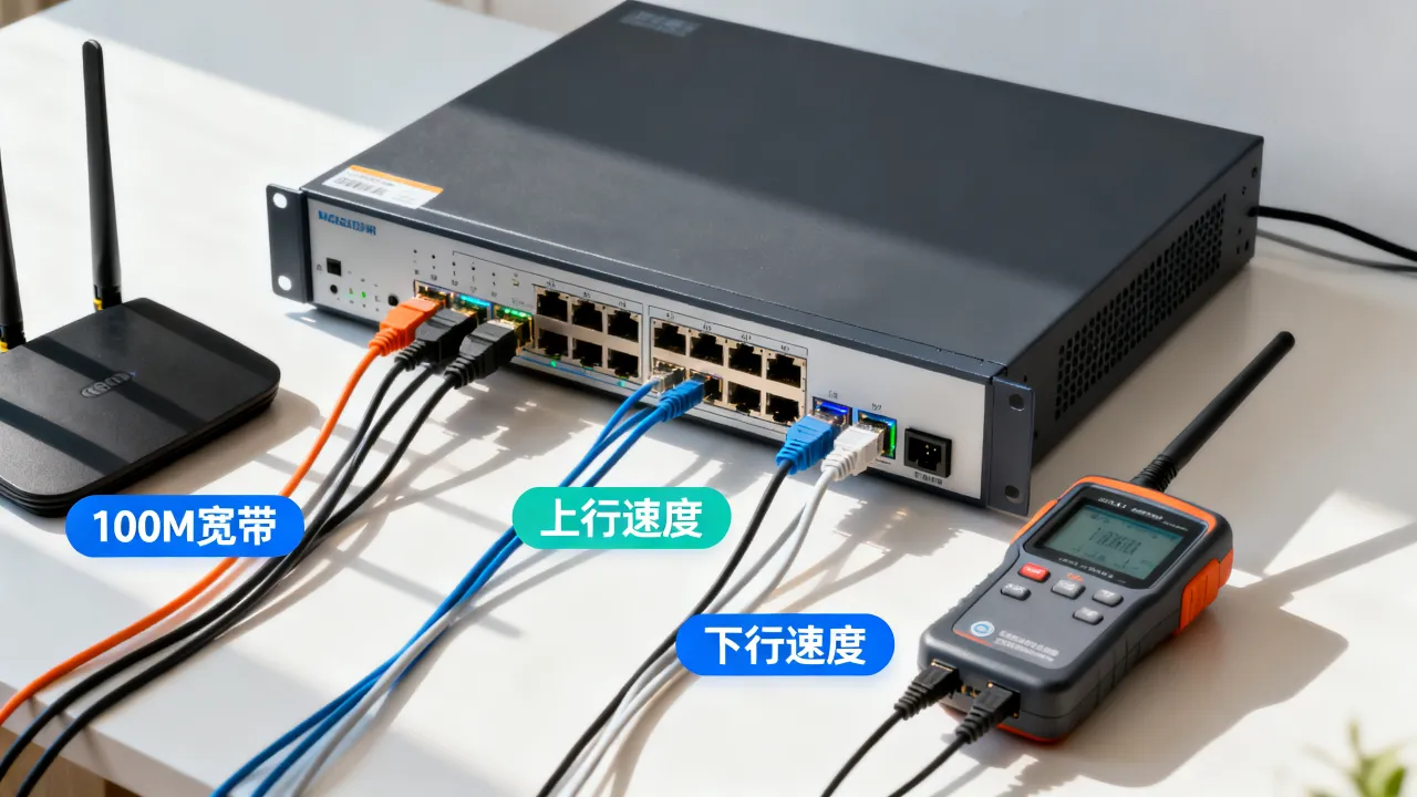 服务器100m宽带上行下行速度是多少？，100m宽带服务器上行下行带宽详解