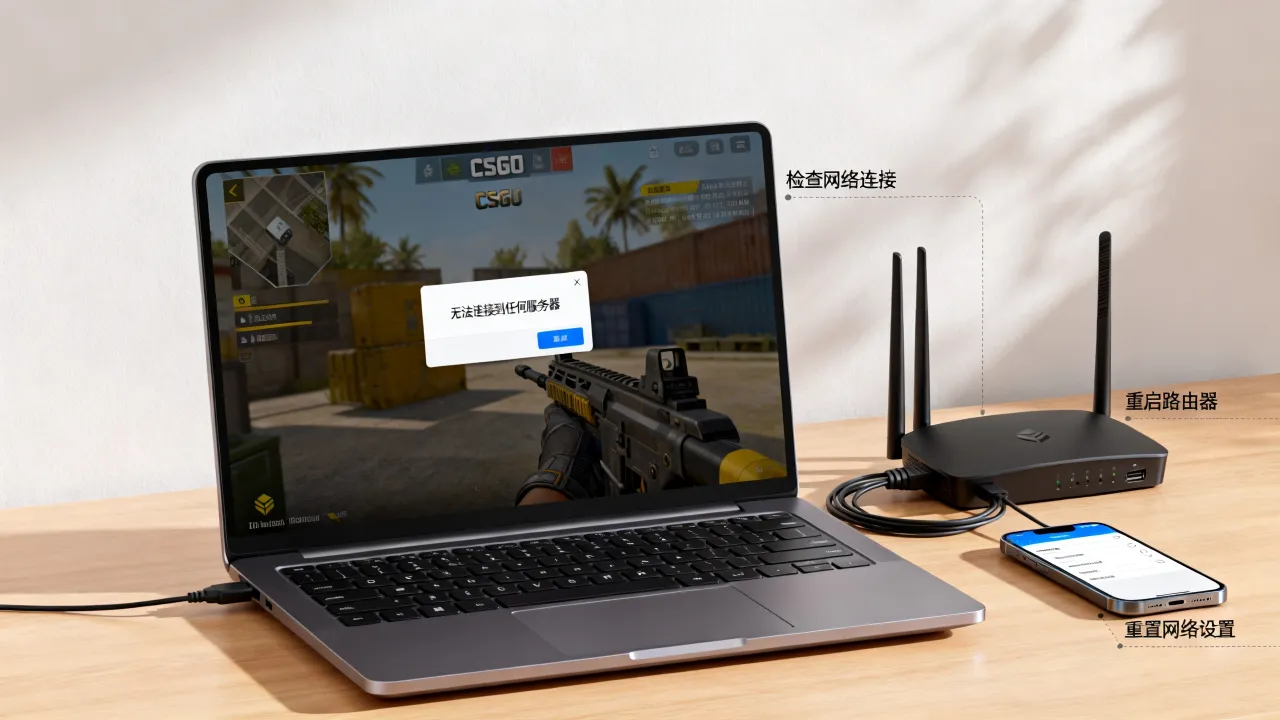 为什么csgo无法连接到任何服务器，怎么解决连不上服务器问题