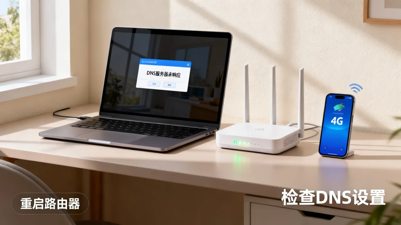 DNS服务器未响应电信宽带怎么办,是什么原因?