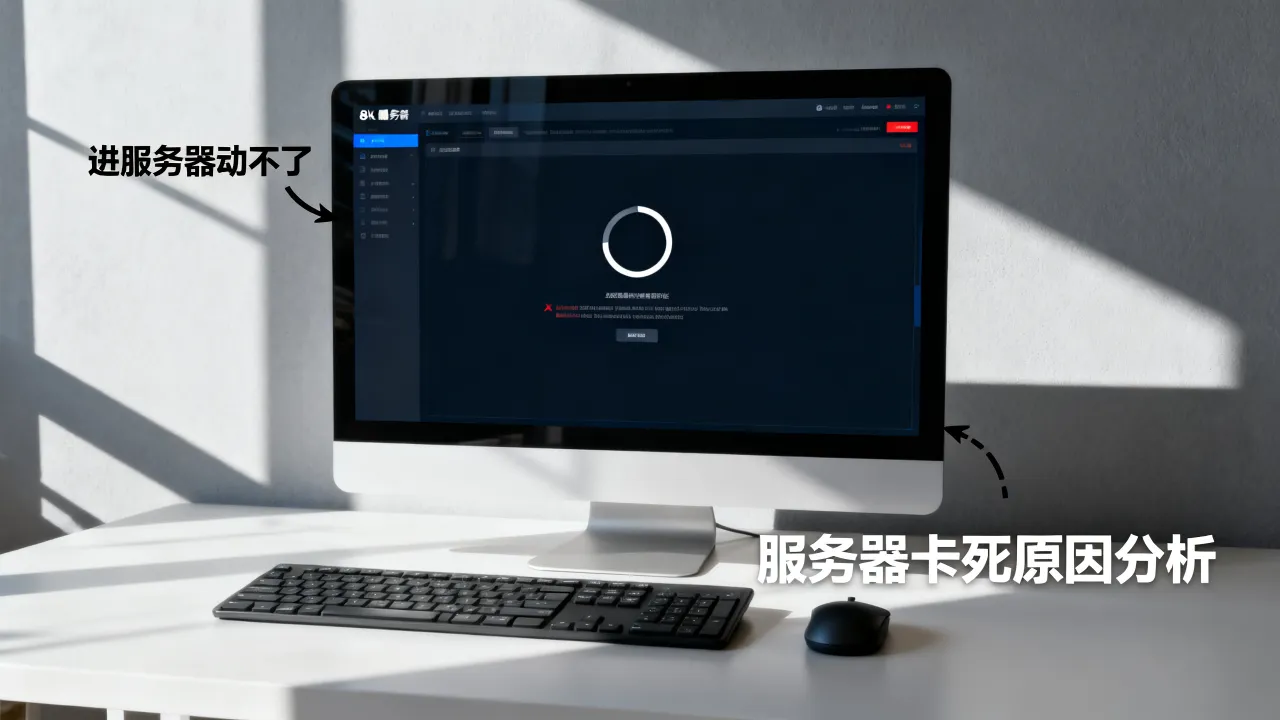进服务器为什么动不了，进服务器一直卡死无法操作是什么原因