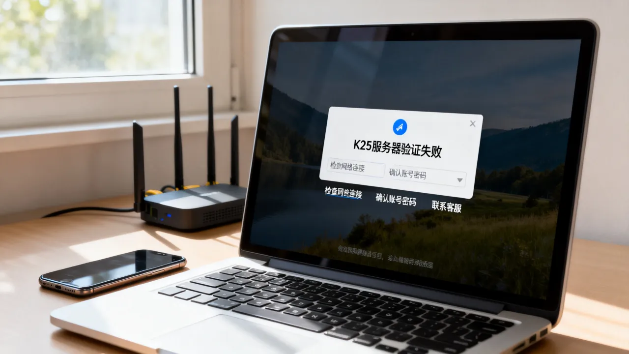 K25为什么无法通过服务器验证身份，如何解决？