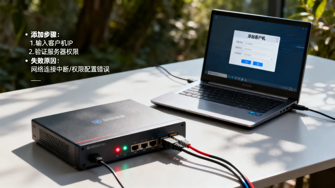 网维服务器怎么加客户机？添加客户机失败原因及解决方法
