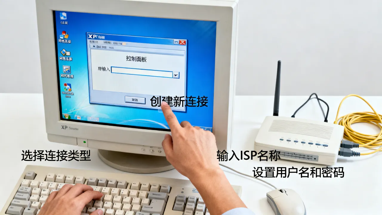 XP怎么创建宽带连接服务器，xp系统如何设置宽带连接服务器？