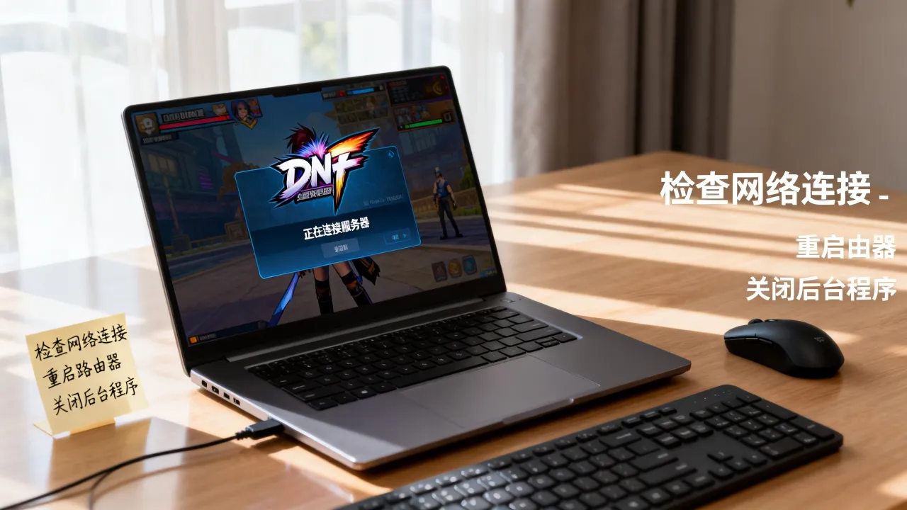 为什么DNF进入一直连接到服务器，怎么解决？