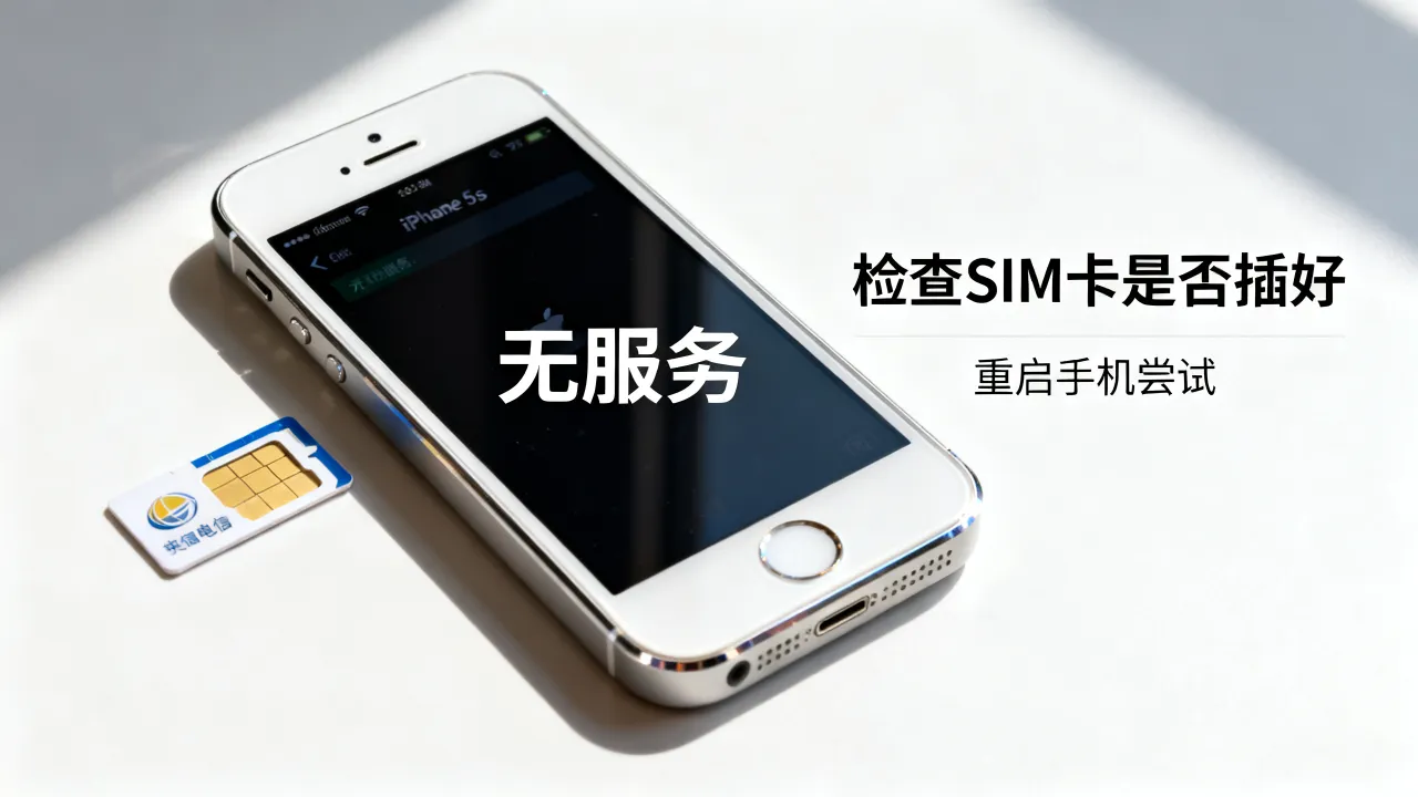 为什么5s装电信卡显示无服务器，苹果5s电信卡无服务怎么解决？